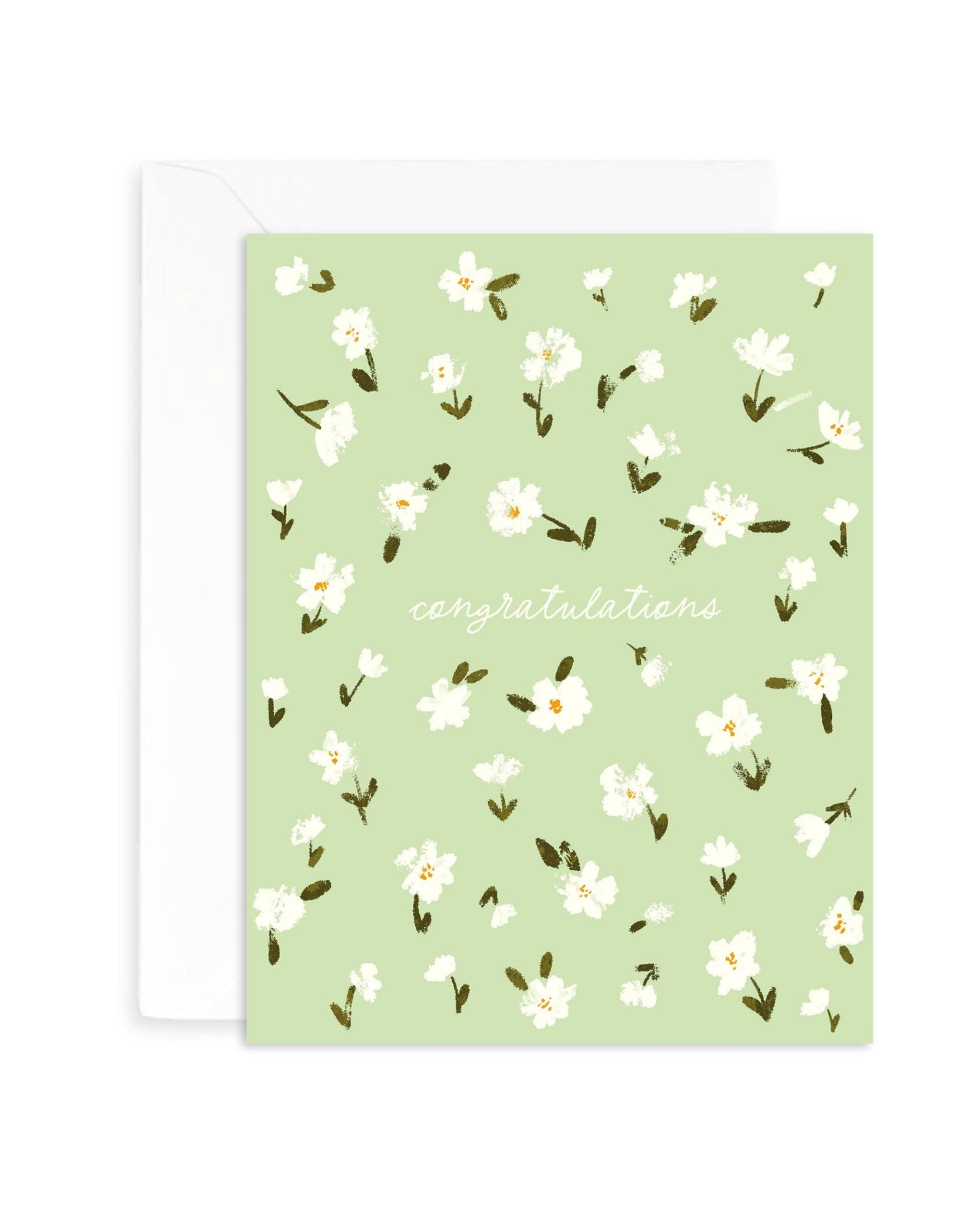 Congratulations Daisy Card | Cute Hand-Drawn Everyday Occasion Greeting Card Design | A2 Blank Inside