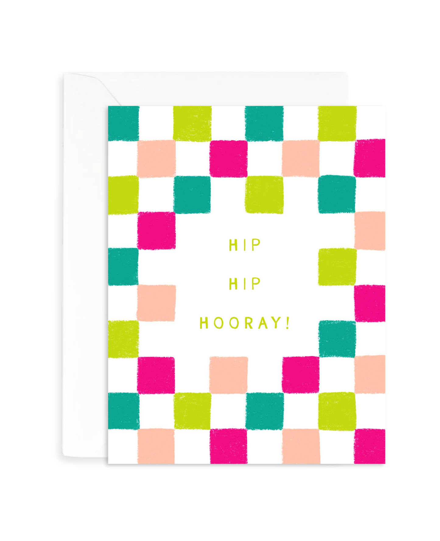 Hooray Checkered Card