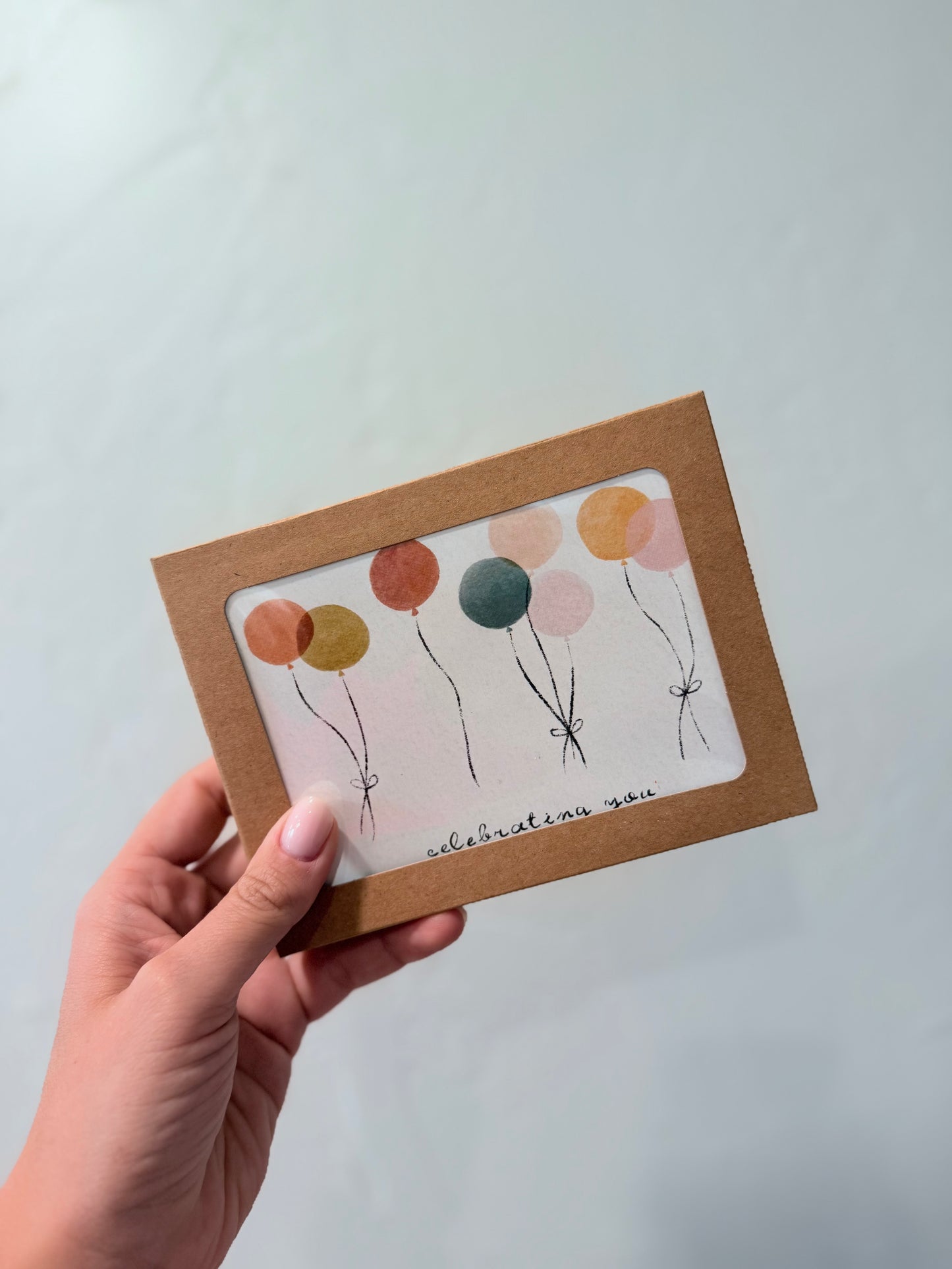 Celebrating You Balloon Card Set – 12 Pack with Envelopes