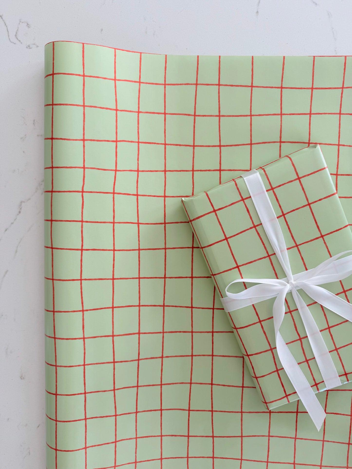 Green and Red Plaid Gift Wrap