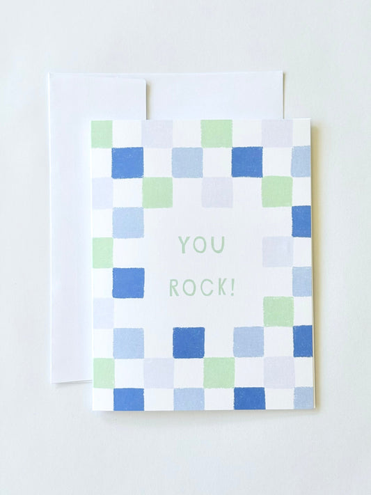 You Rock Checkered Card