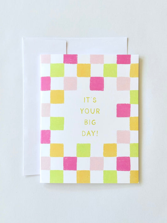 Big Day Checkered Card