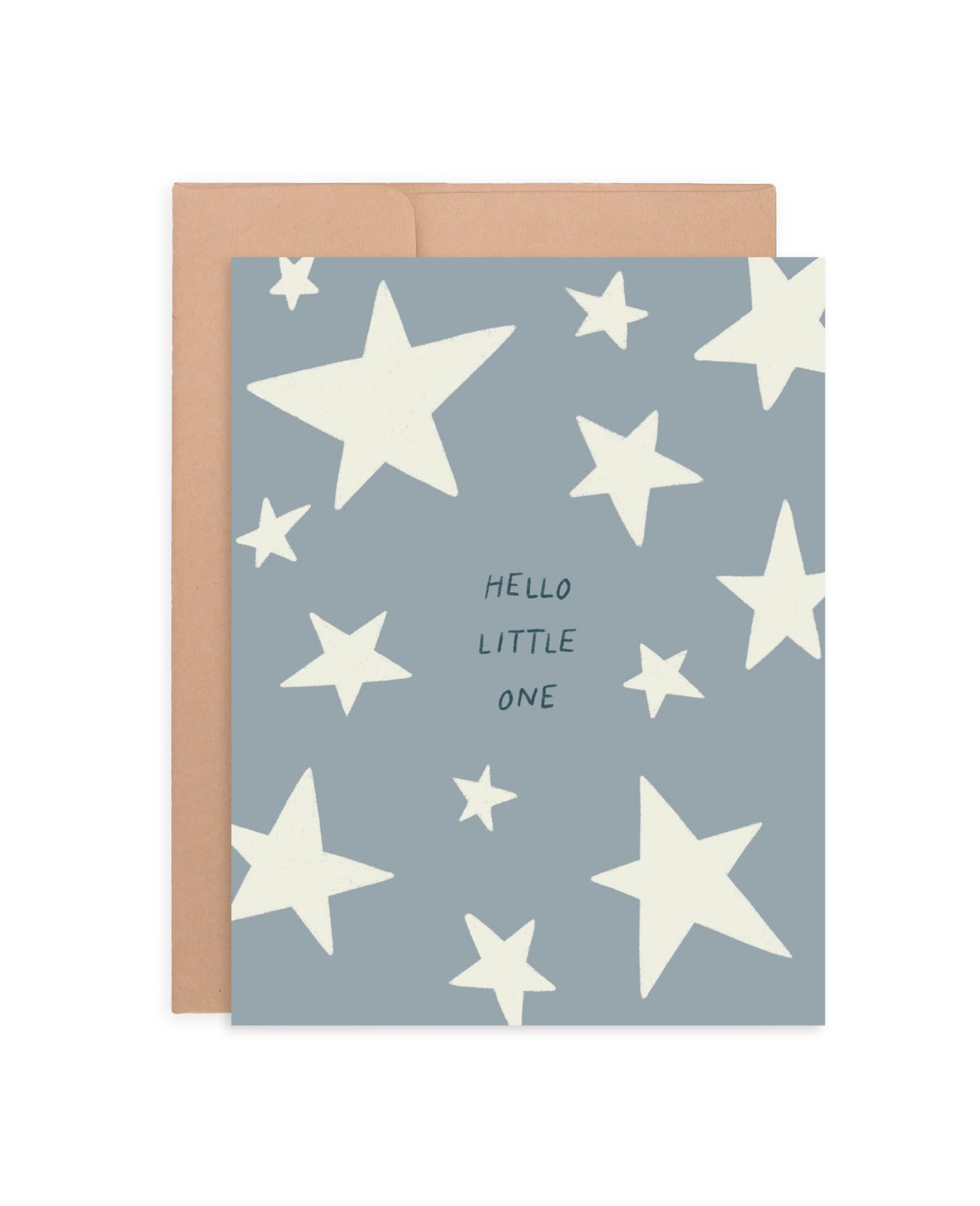 Hello Little One Stars Card | Baby Boy Shower | New Baby Greeting Card