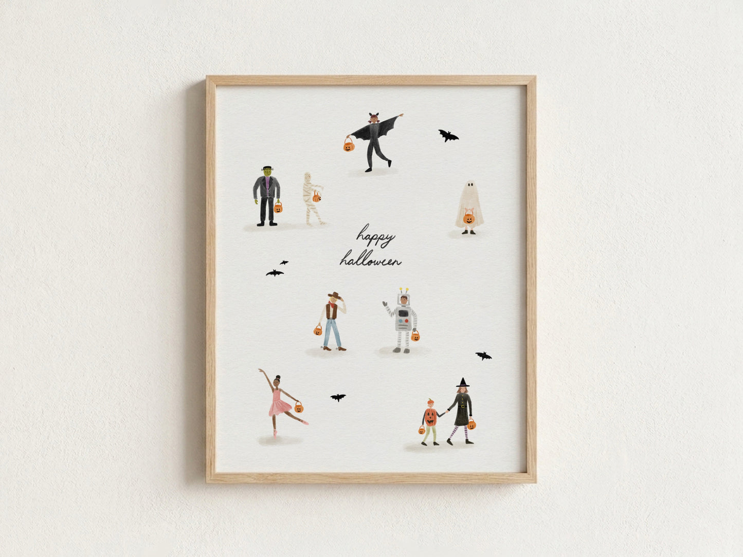 Halloween Trick or Treaters Art Print