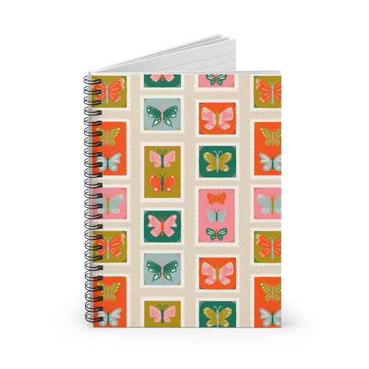 Butterfly Stamps Spiral Notebook
