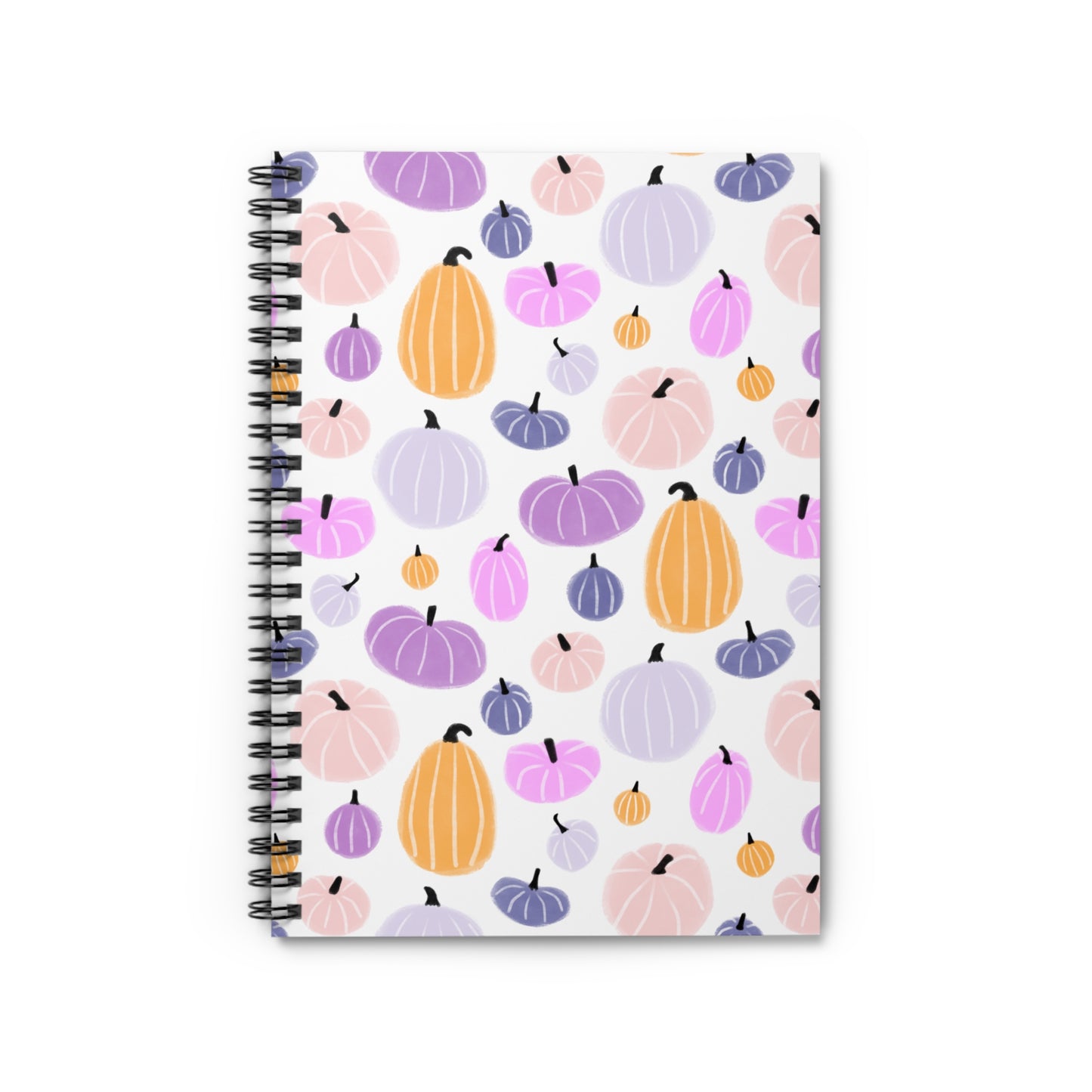Pastel Pumpkin Spiral Notebook Ruled Line | Cute Fall Journal | Autumn Aesthetic Spiral or Hardcover Notebook Gift