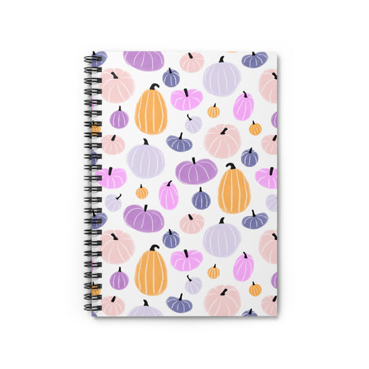 Pastel Pumpkin Spiral Notebook Ruled Line | Cute Fall Journal | Autumn Aesthetic Spiral or Hardcover Notebook Gift