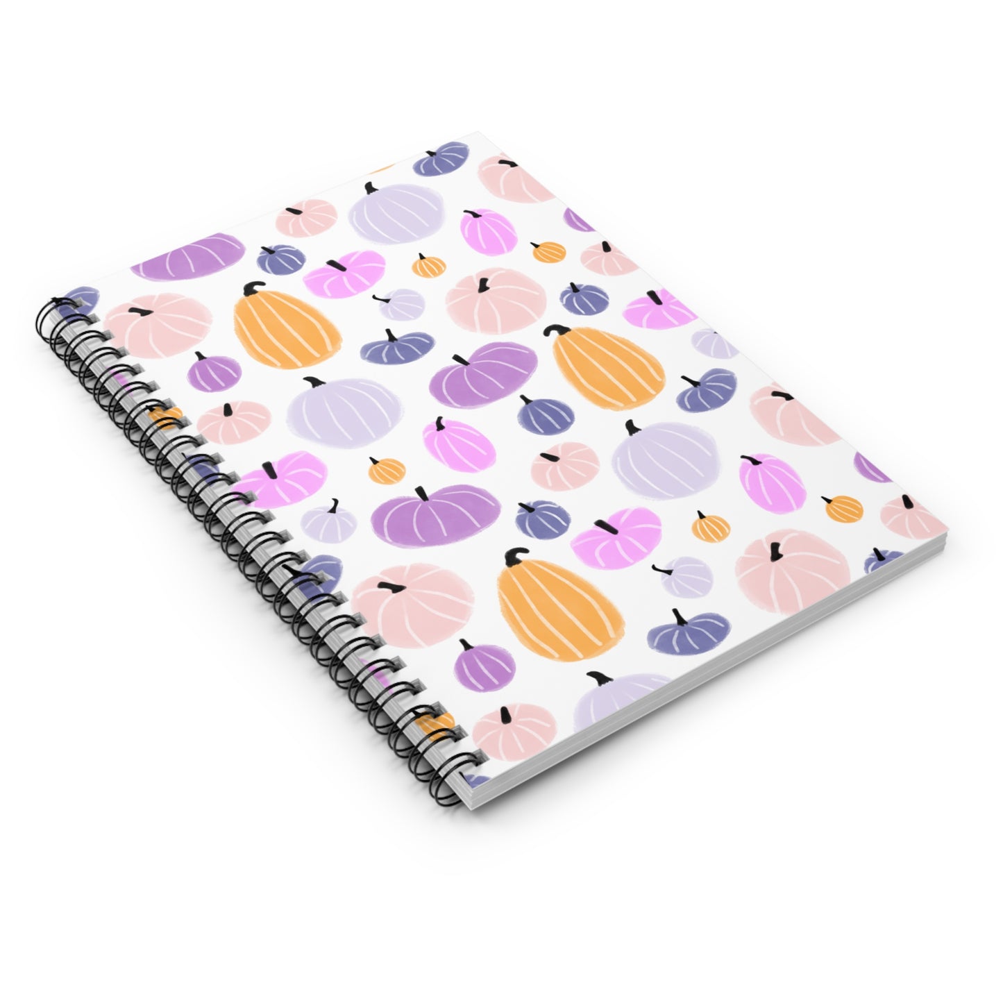 Pastel Pumpkin Spiral Notebook Ruled Line | Cute Fall Journal | Autumn Aesthetic Spiral or Hardcover Notebook Gift
