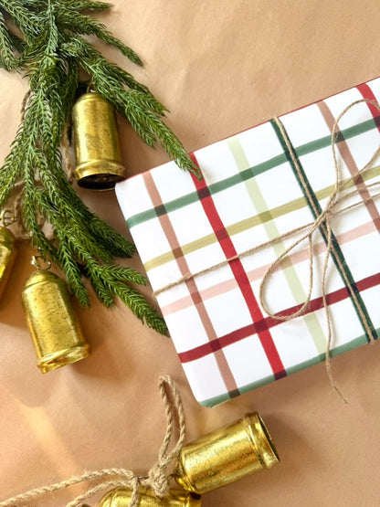 Festive Plaid Holliday Gift Wrap