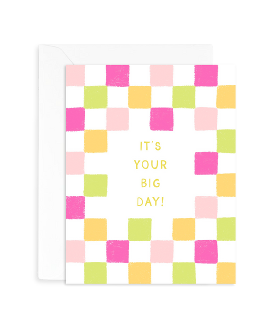 Big Day Checkered Card