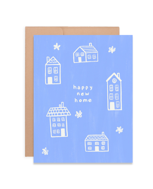 Happy New Home Card | Housewarming Greeting Card | A2 Blank Inside