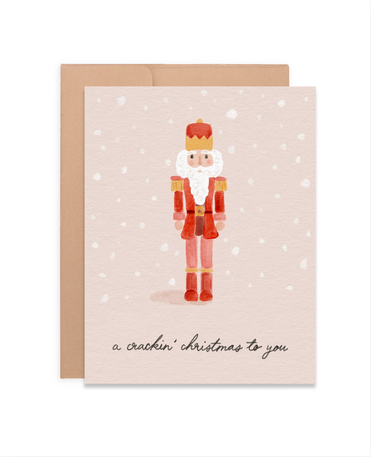 Nutcracker Christmas Checkered Card | Holiday Greeting Card | A2 Blank Inside