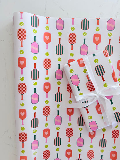 Pickleball Gift Wrap | Continuous Wrapping Paper Roll for Sports Themed Gift
