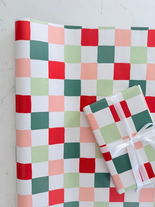 Christmas Check Gift Wrap