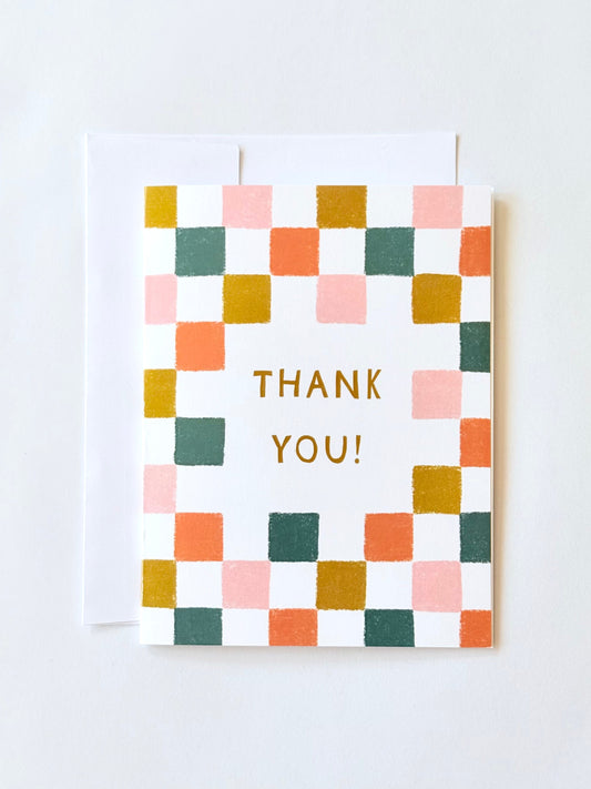 Thank You Checkered Card