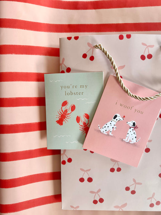 Cherries Gift Bag | Braided Rope Handle | Premium Matte Paper | Summer Cherries