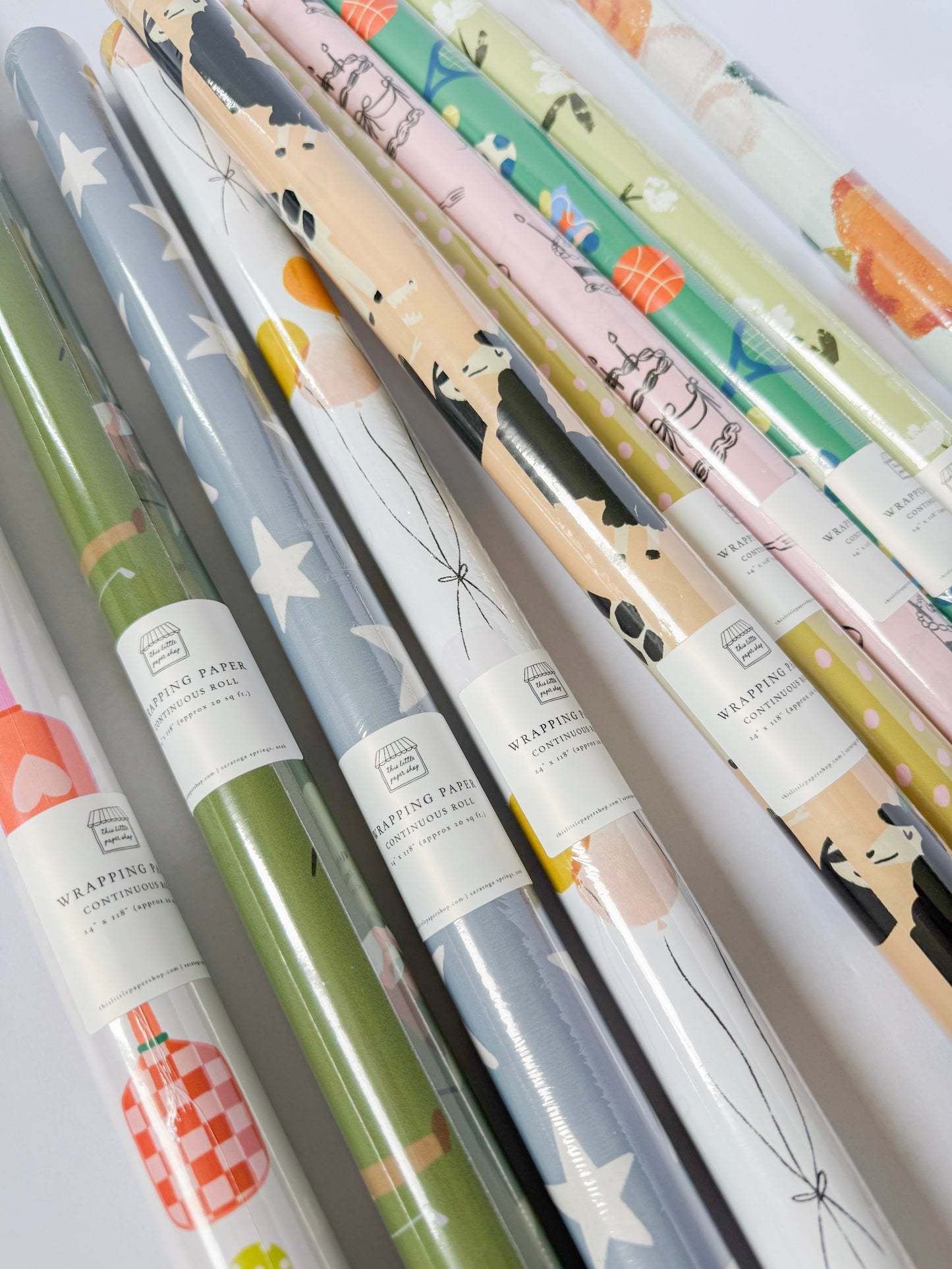Green Sporty Gift Wrap | Continuous Wrapping Paper Roll | Sports Boy Birthday