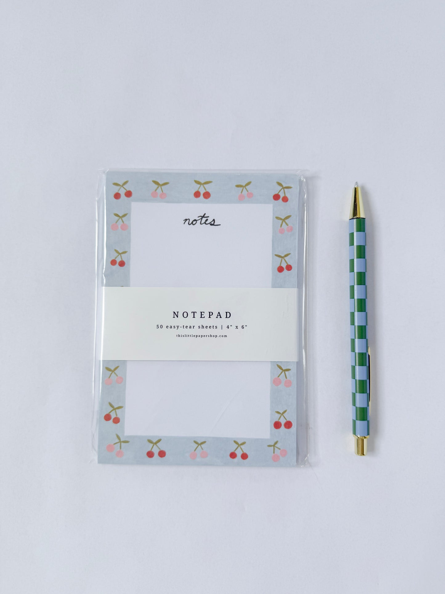Cherries Notepad | Gifts for Her Notes Listpad
