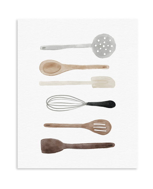 Kitchen Utensils Art Print
