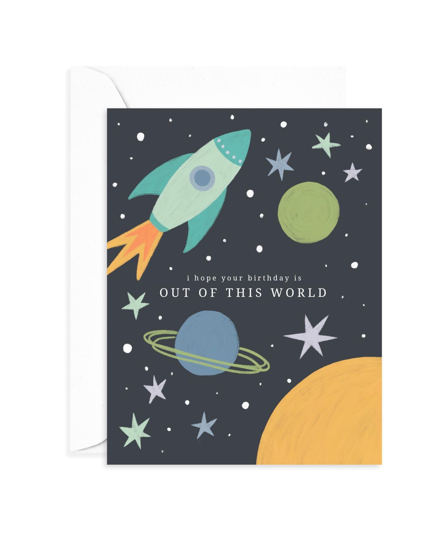 Out of This World Birthday Card | Boy Space Greeting Card | A2 Blank Inside