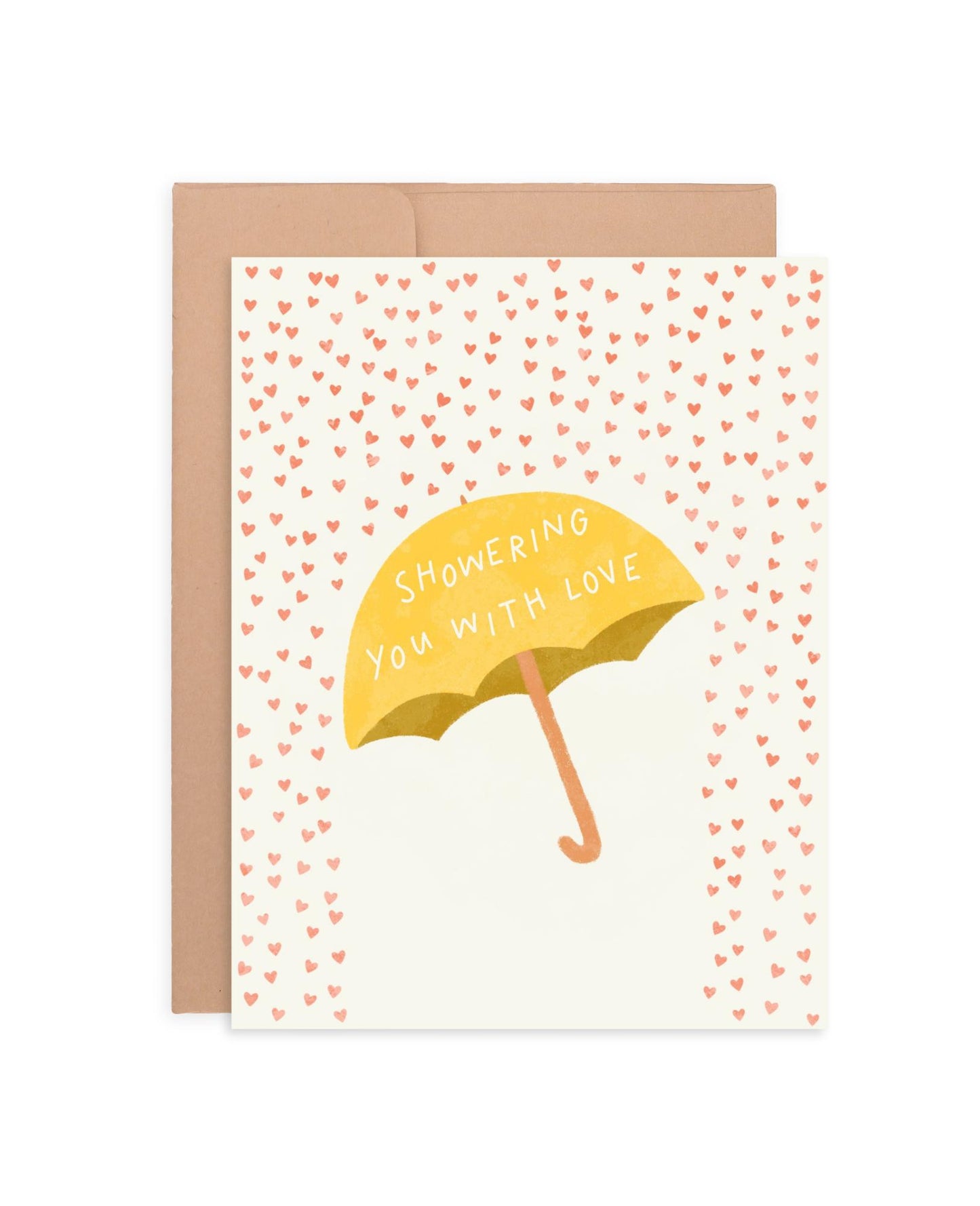 Showered With Love Card | Baby or Wedding Shower Greeting Card for Her | Everyday Blank Inside A2 Size