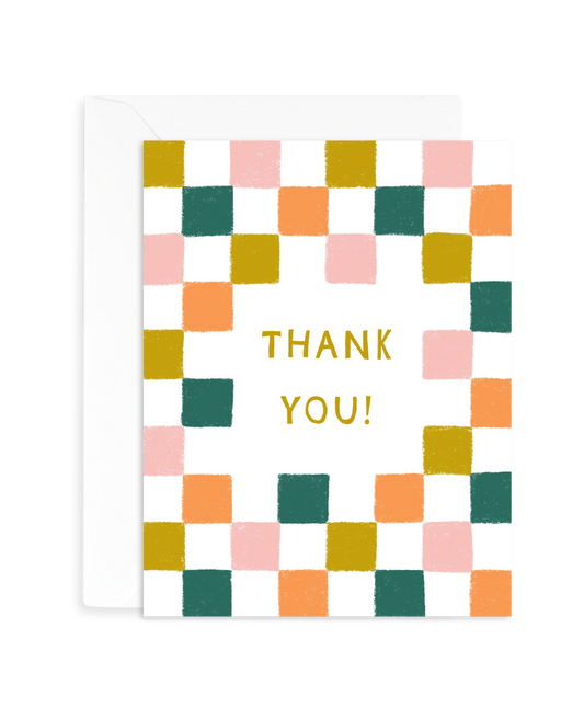 Thank You Checkered Card