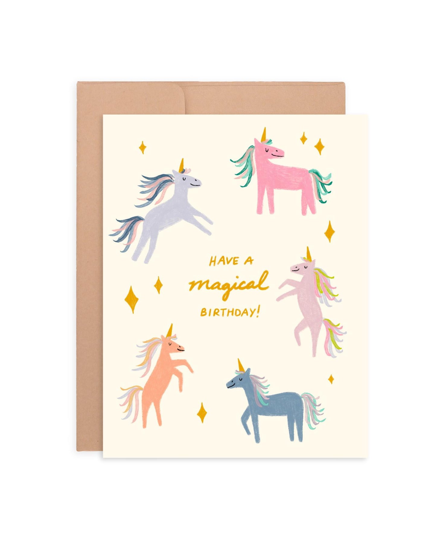 Unicorns Magical Birthday Card | Little Girl Greeting Card | A2 Blank Inside
