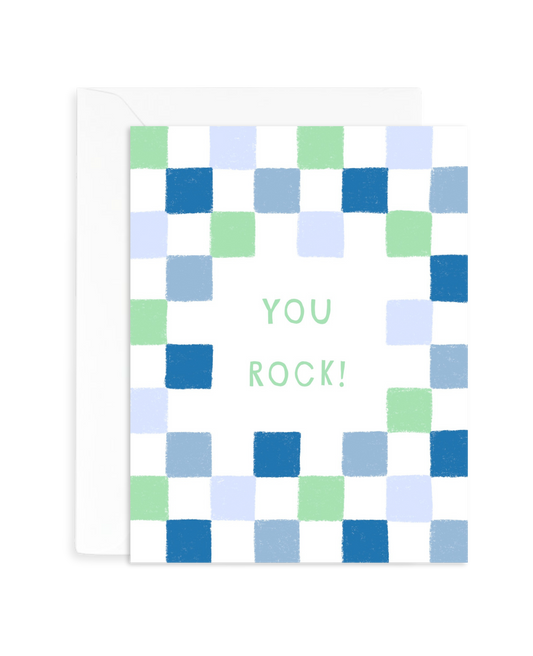 You Rock Checkered Card